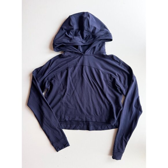 LULULEMON Ceremony Deep Indigo French Terry Hooded Sweatshirt, Size S - Picture 9 of 14